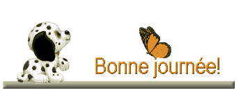 Gif animé bonne journée dalmatien
